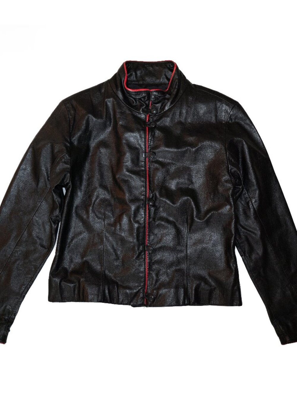 Black Leather Frog Clasp Jacket - Tyler Böe
